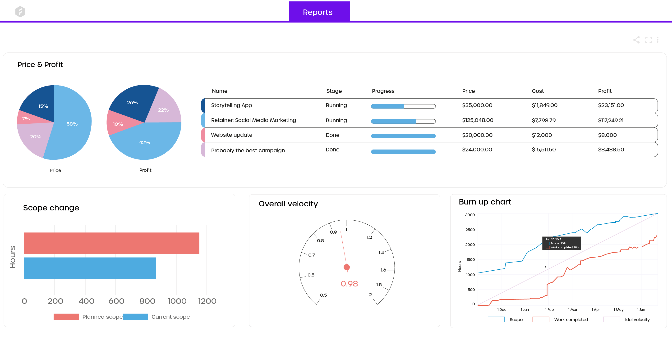 Forecast.app-Report on Key Performance Indicators