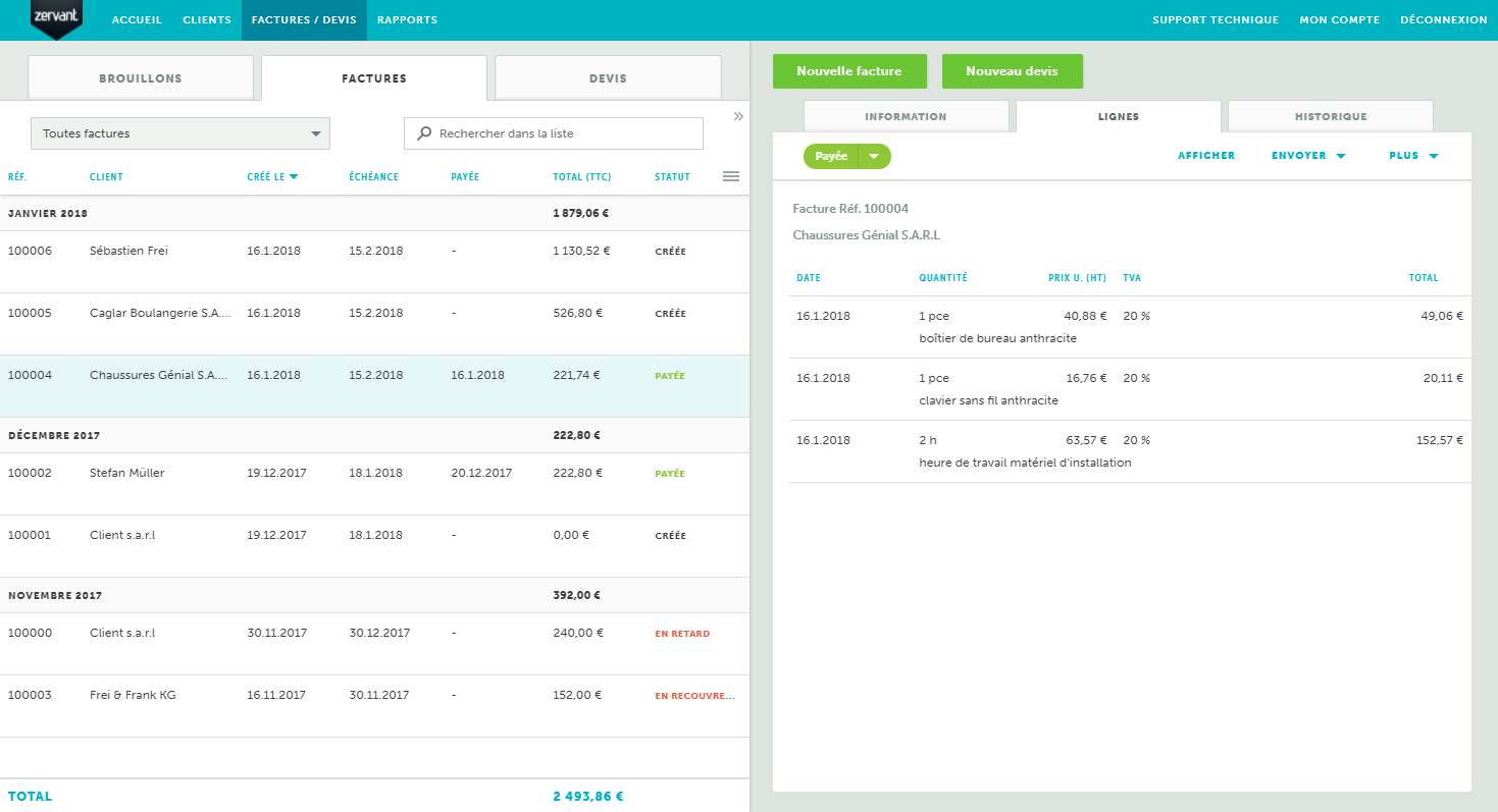 Zervant: Seguimiento de los pagos / asentamientos, control de los pagos / asentamientos, Conversión cita factura Zervant: Seguimiento de los pagos / asentamientos, control de los pagos / asentamientos, Conversión cita factura