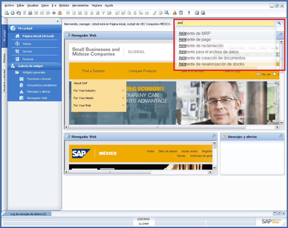 SAP Business One-pantalla-0 SAP Business One-pantalla-0