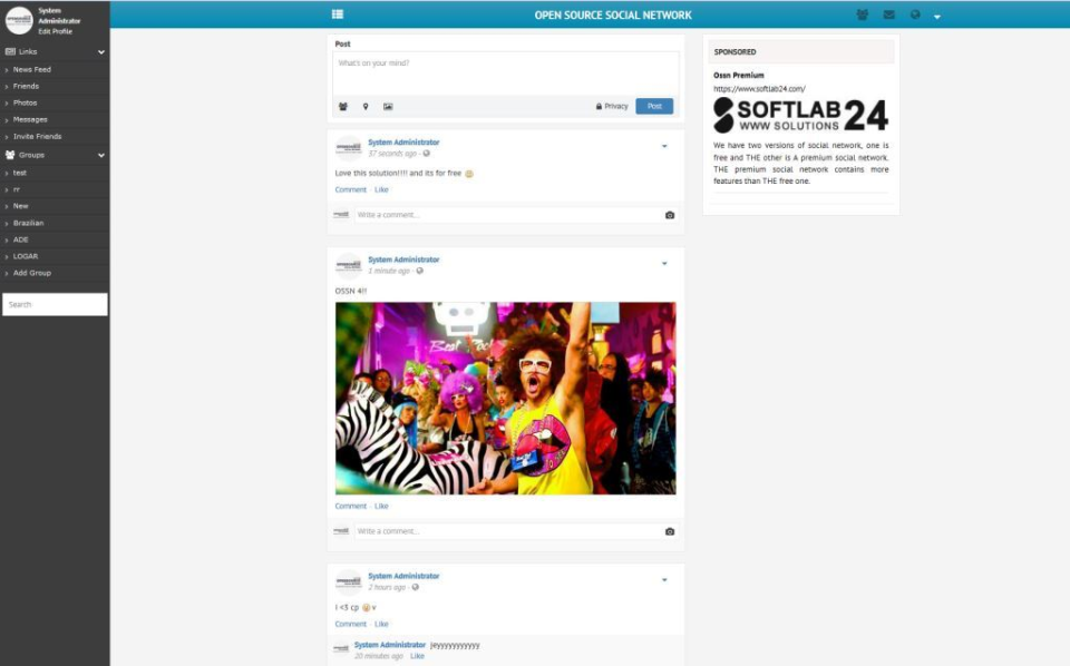 Social Open Source Network-pantalla-1 Social Open Source Network-pantalla-1