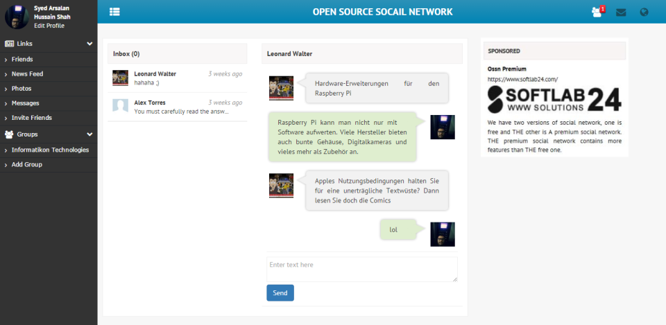 Social Open Source Network-pantalla-3 Social Open Source Network-pantalla-3