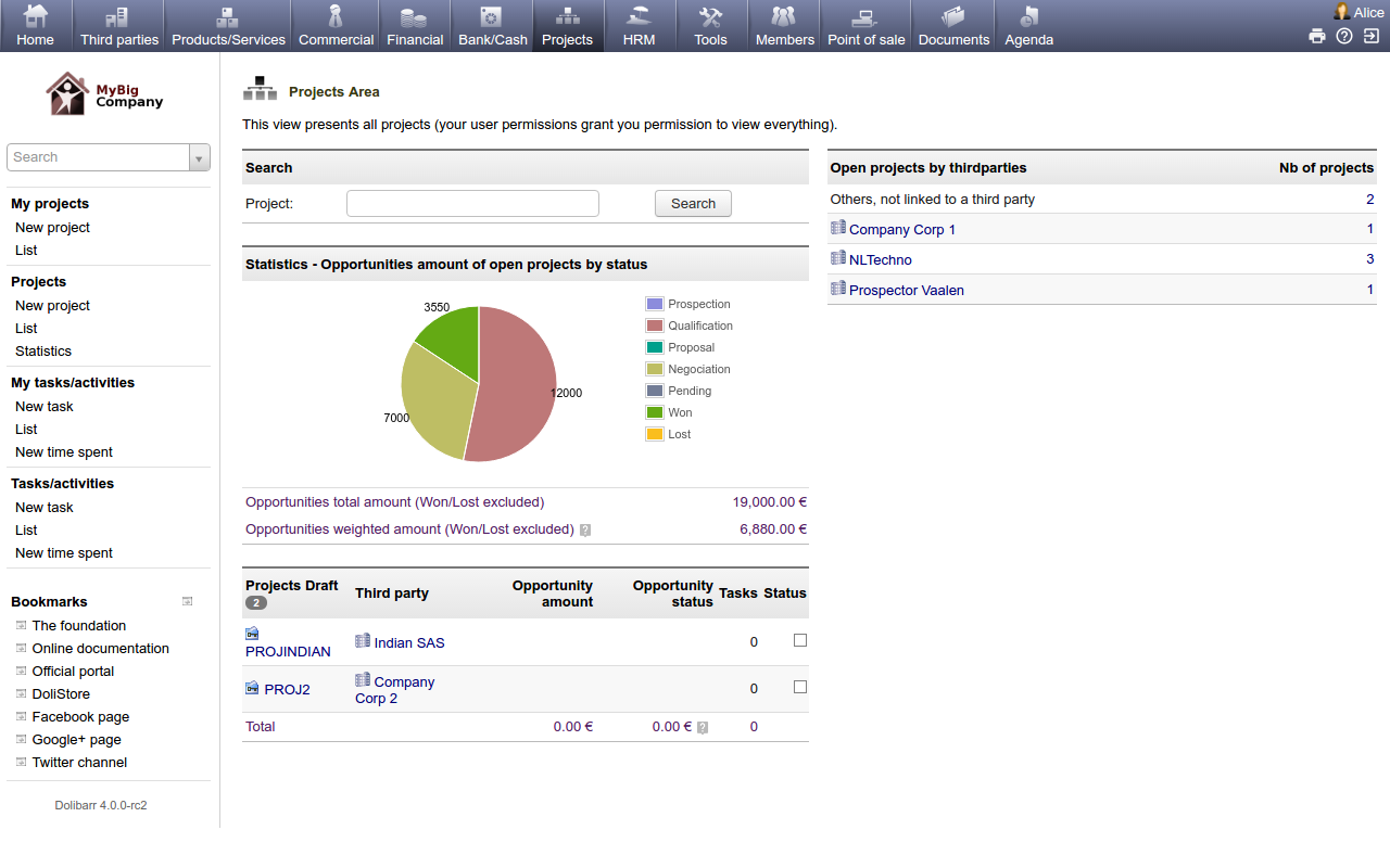 DoliCloud ERP y CRM DoliCloud ERP y CRM