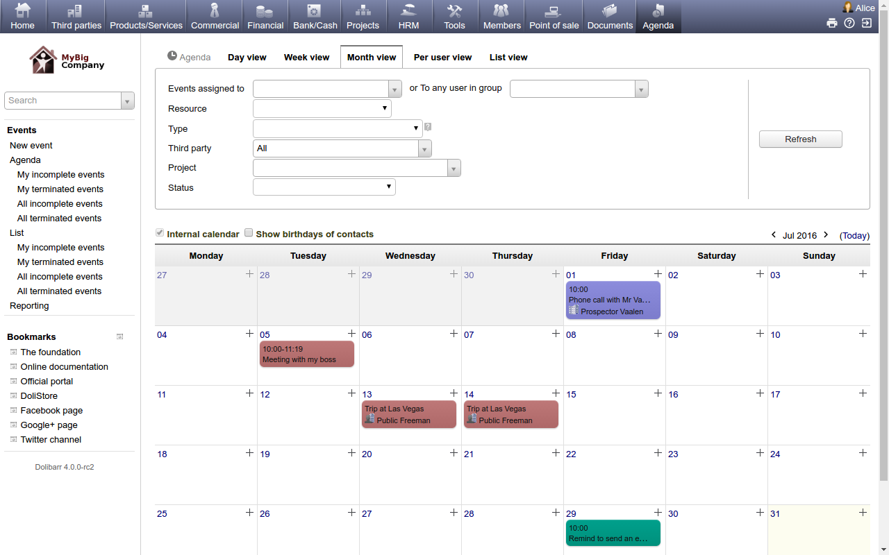 DoliCloud ERP y CRM DoliCloud ERP y CRM