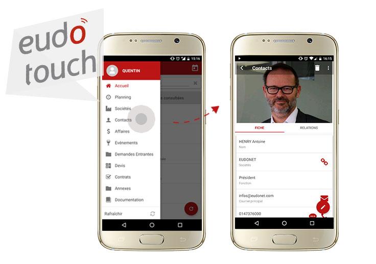Embárcate todos sus datos en el bolsillo y mantener un ojo en su actividad incluso en situaciones de movilidad a través de EudoTouch nuestra aplicación móvil para iOS y Android. Embárcate todos sus datos en el bolsillo y mantener un ojo en su actividad incluso en situaciones de movilidad a través de EudoTouch nuestra aplicación móvil para iOS y Android.
