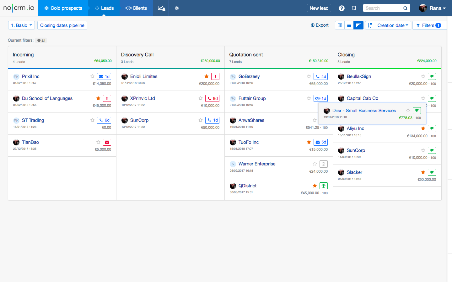 noCRM.io-Customizable- PipelineView noCRM.io-Customizable- PipelineView