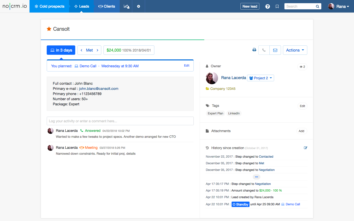 noCRM.io-Lead View noCRM.io-Lead View