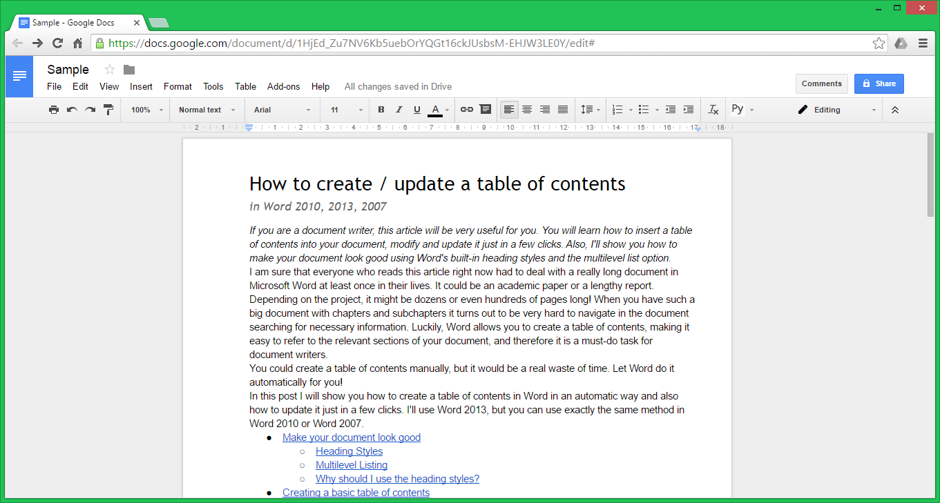 Google Docs - Interfaz de Google Docs Google Docs - Interfaz de Google Docs
