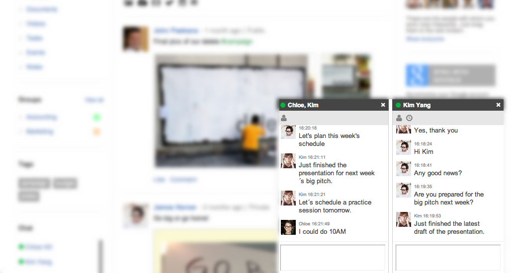 Joincube - Chatear con sus colegas en cualquier momento! Joincube - Chatear con sus colegas en cualquier momento!