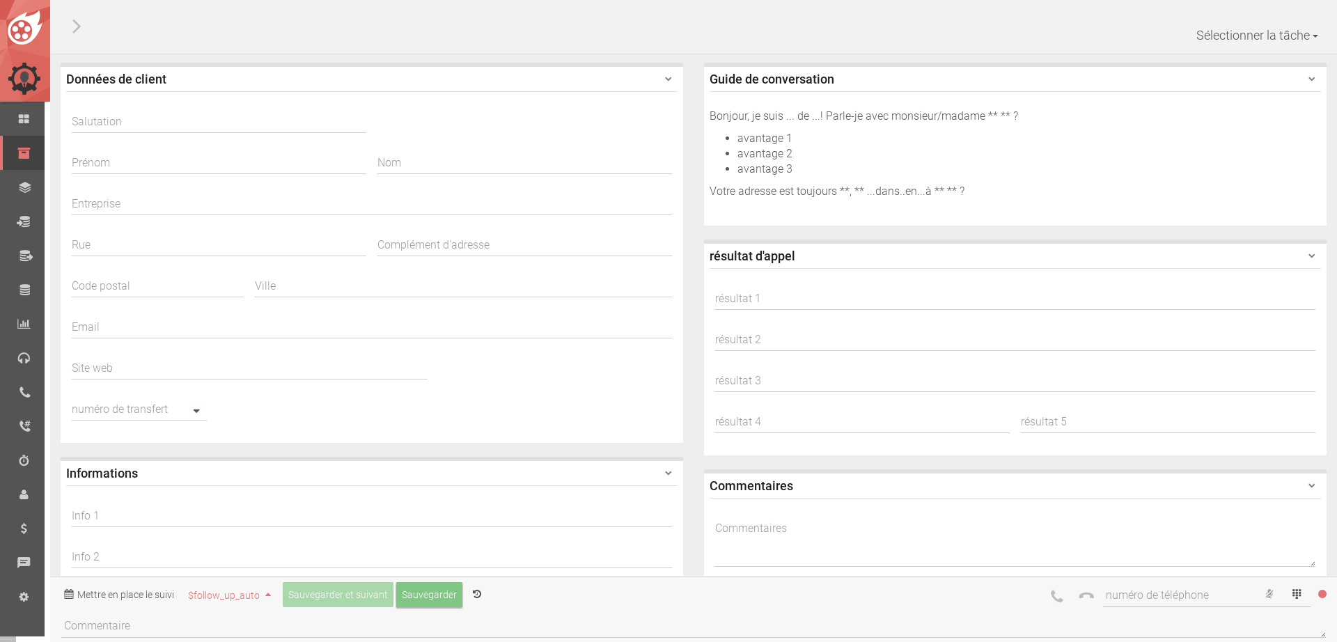 Dialfire - Máscara de agente intuitiva y totalmente personalizable.