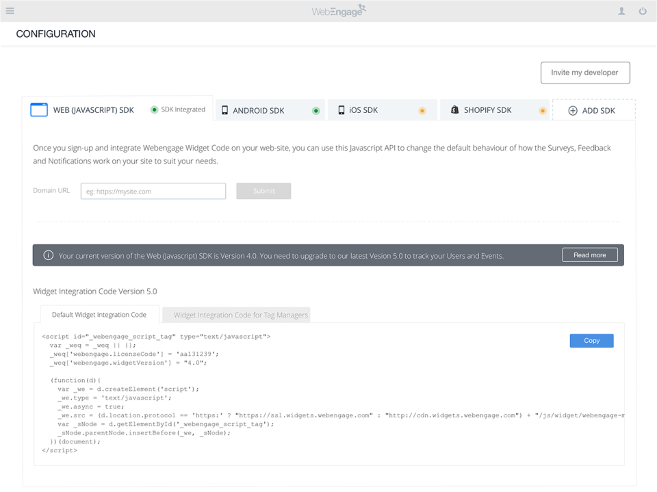 WebEngage de pantalla-1