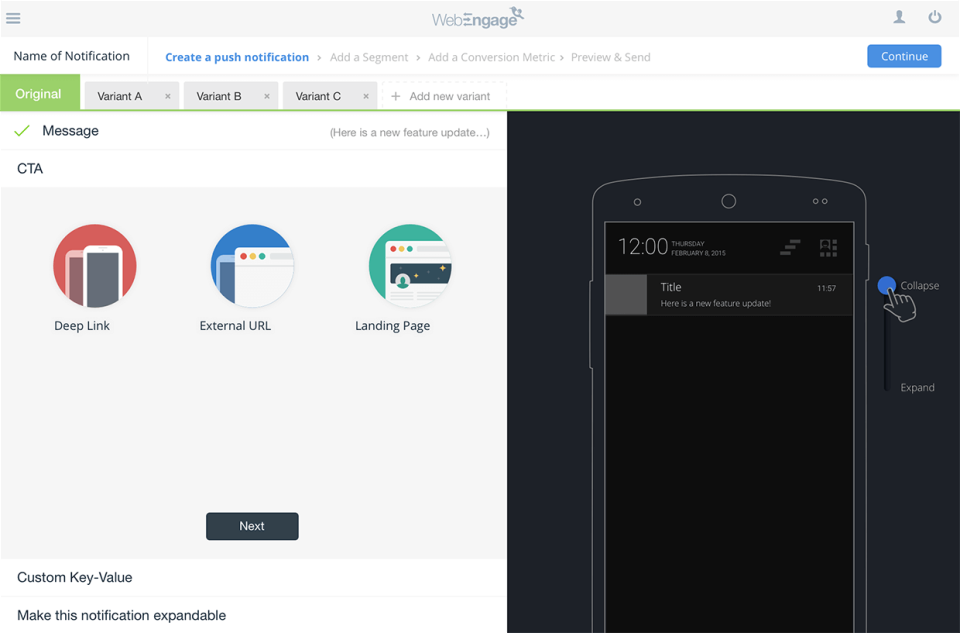 WebEngage de pantalla-2
