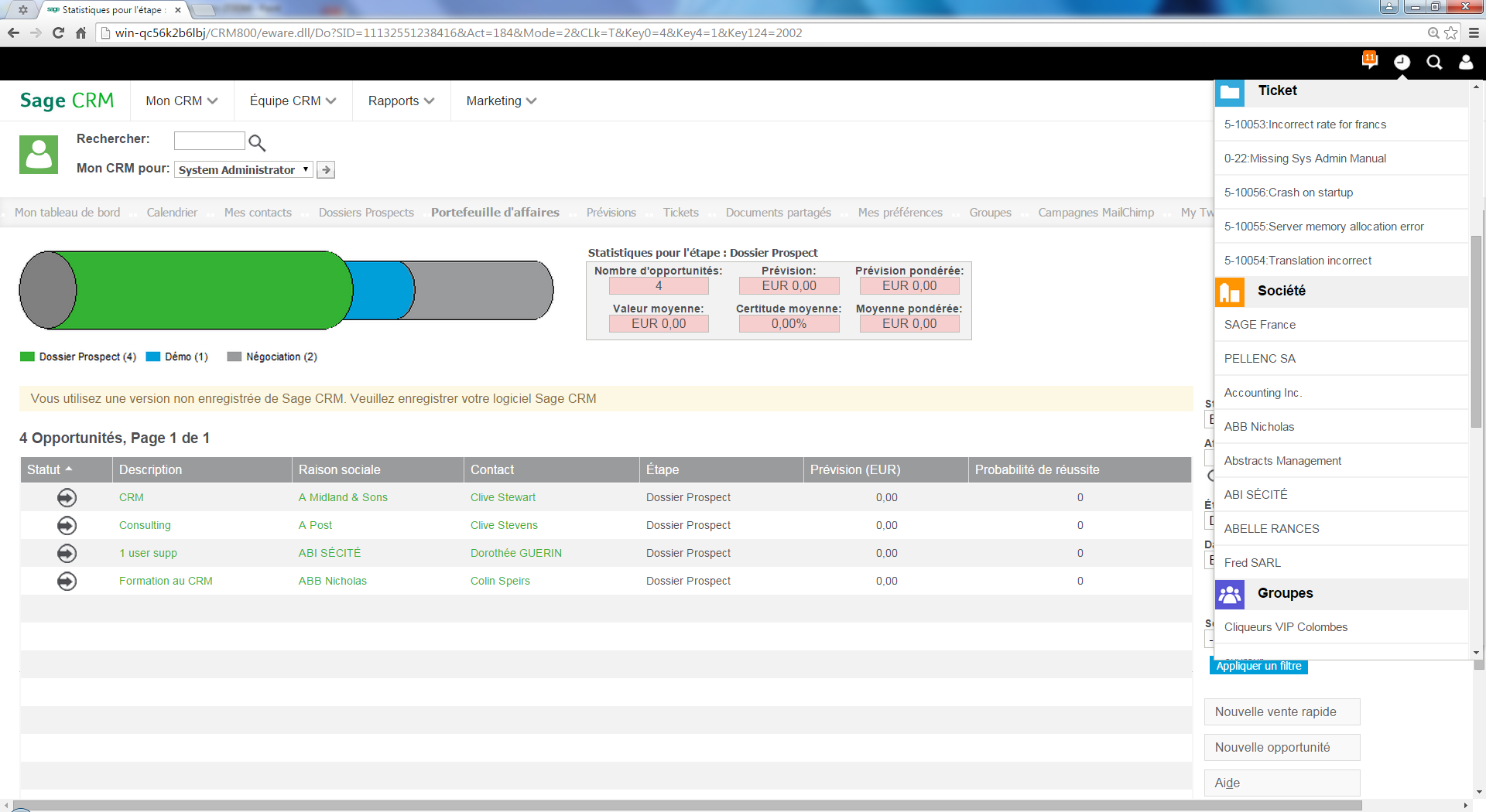 CRM: Interfaz web adaptativo, módulos básicos conocimiento wiki