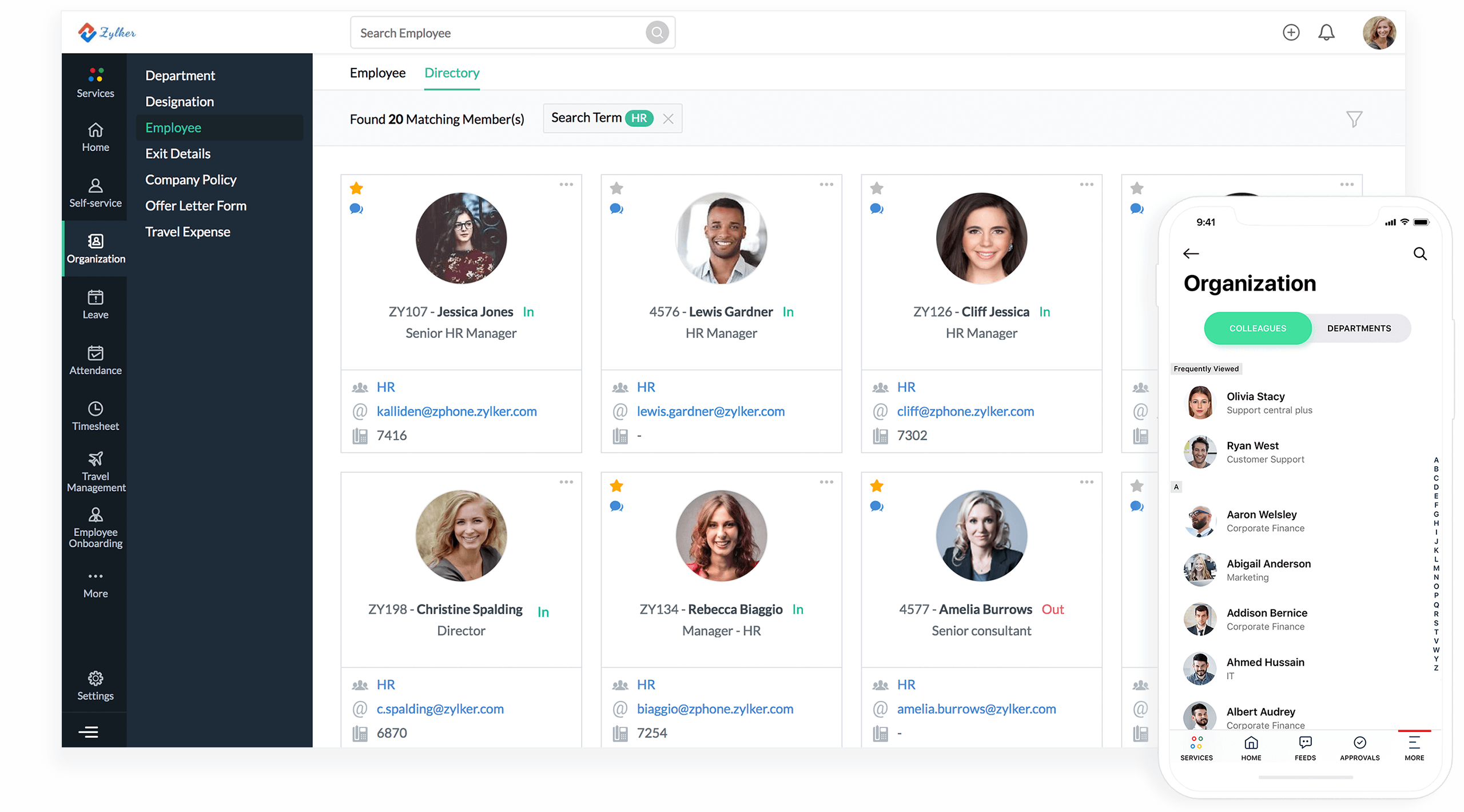 Zoho People-home-screen-2 Zoho People-home-screen-2