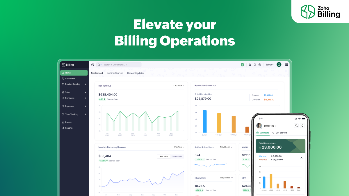 Zoho Billing - Captura de pantalla 1 Zoho Billing - Captura de pantalla 1