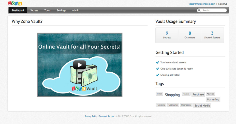 Zoho Vault-pantalla-0