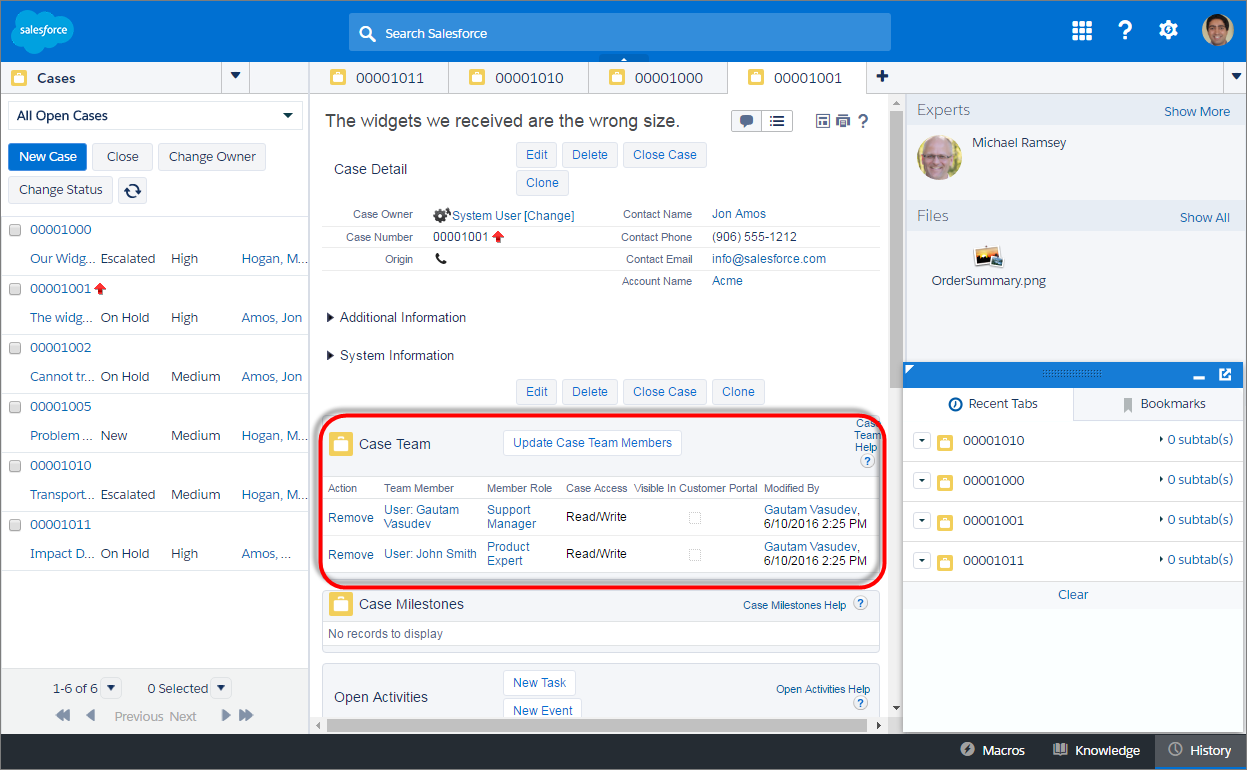 Service Cloud - Gestión de Casos
