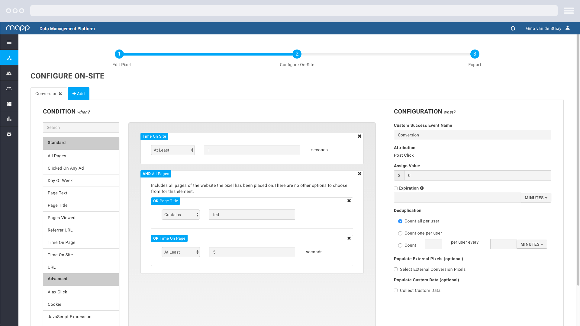 Mapp Acquire - Inserción de la colección de píxeles Mapp Adquirir