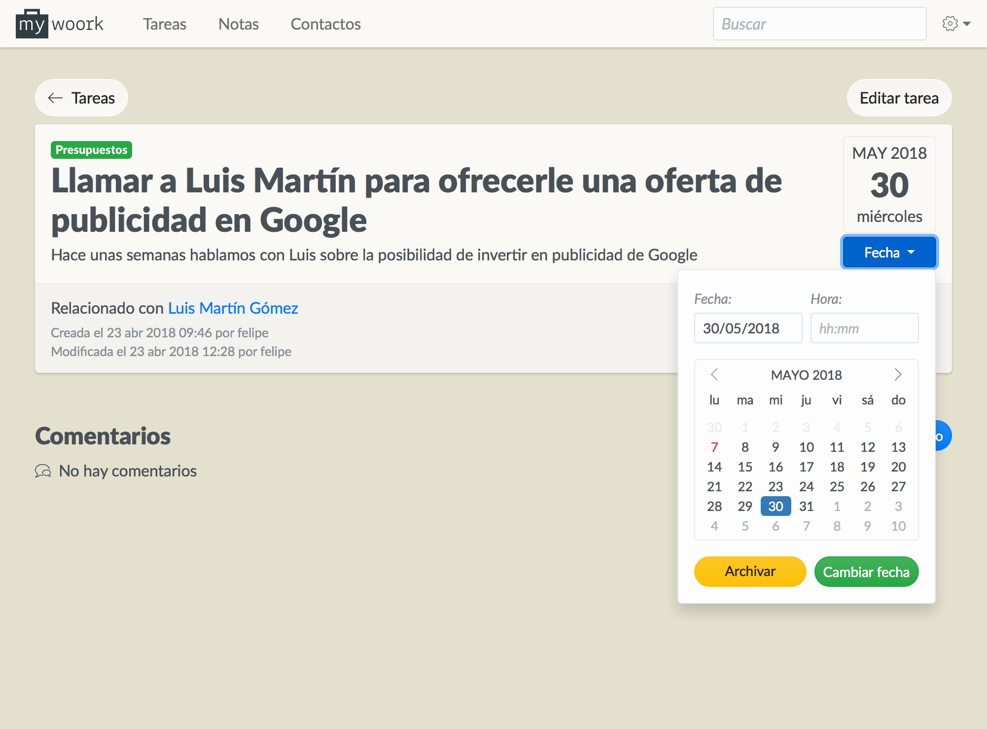 La vista tareas Con Todo lujo de plazas disponibles, título, Descripción, contacto relacionado con La tarea, Información Sobre La tarea, Información del tiempo empleado en Realizar La tarea. La vista tareas Con Todo lujo de plazas disponibles, título, Descripción, contacto relacionado con La tarea, Información Sobre La tarea, Información del tiempo empleado en Realizar La tarea.