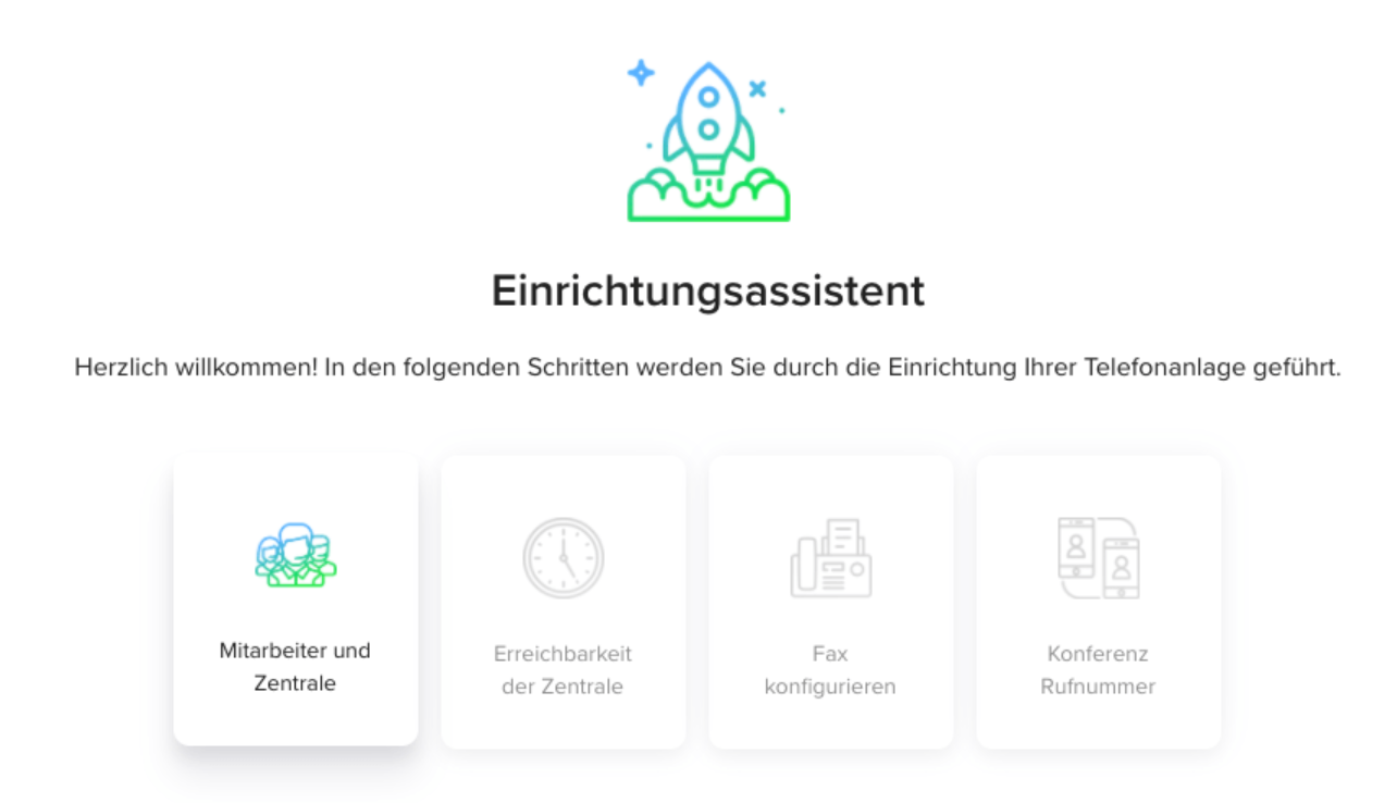 Placetel-Einrichtungsassistent