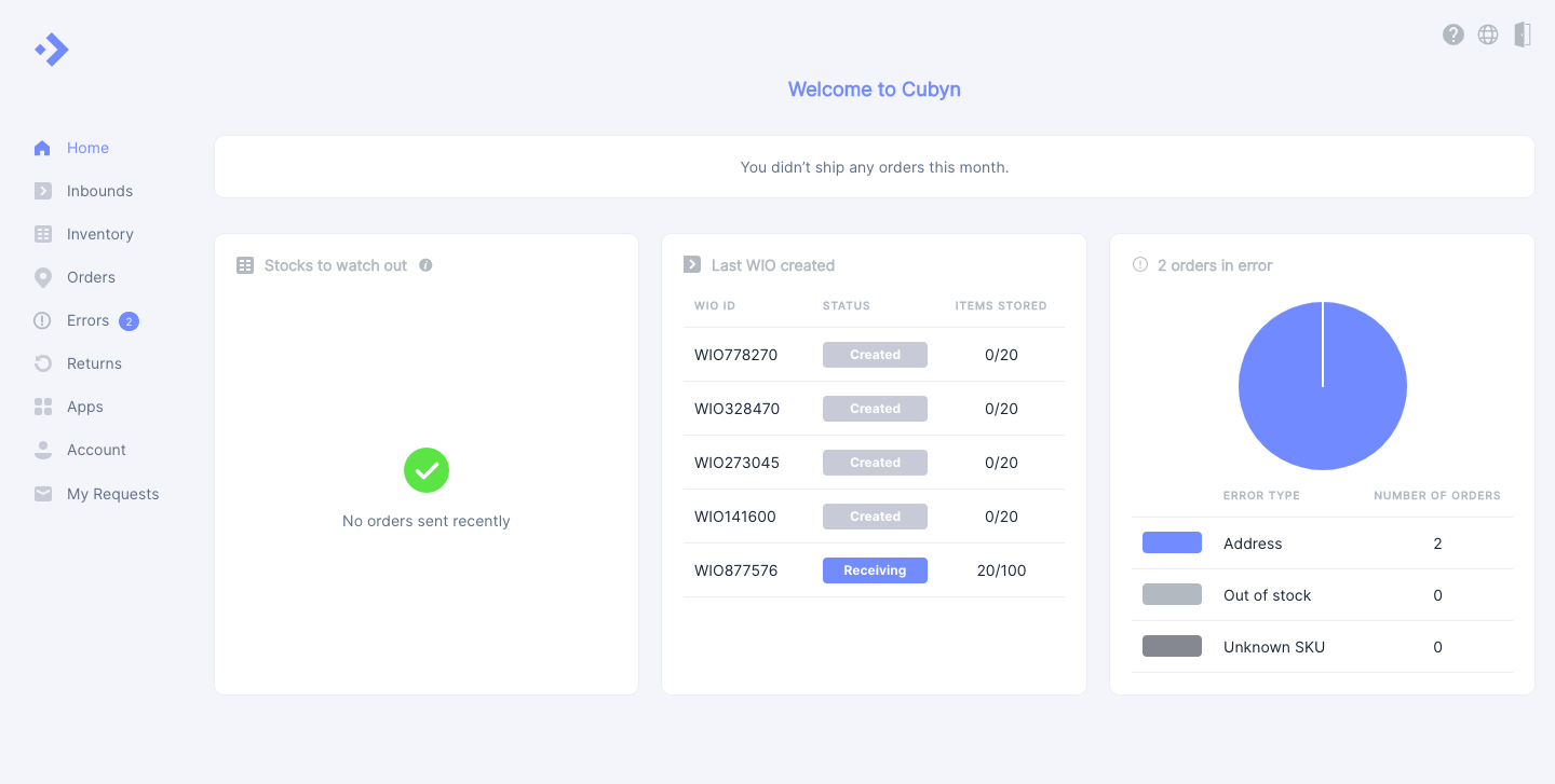 Cubyn - Cubyn Shipper App Dashboard Cubyn - Cubyn Shipper App Dashboard
