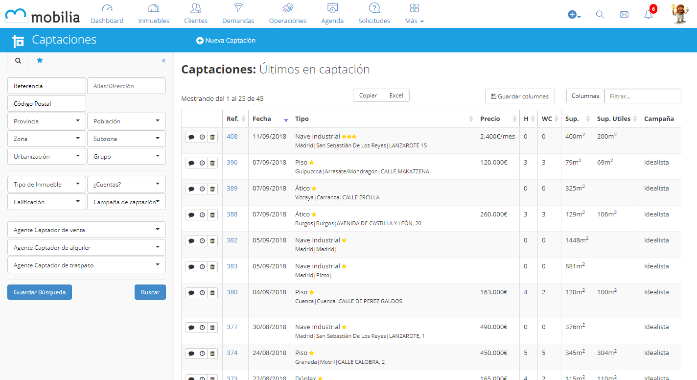 Módulo específico de seguimiento de captaciones Módulo específico de seguimiento de captaciones
