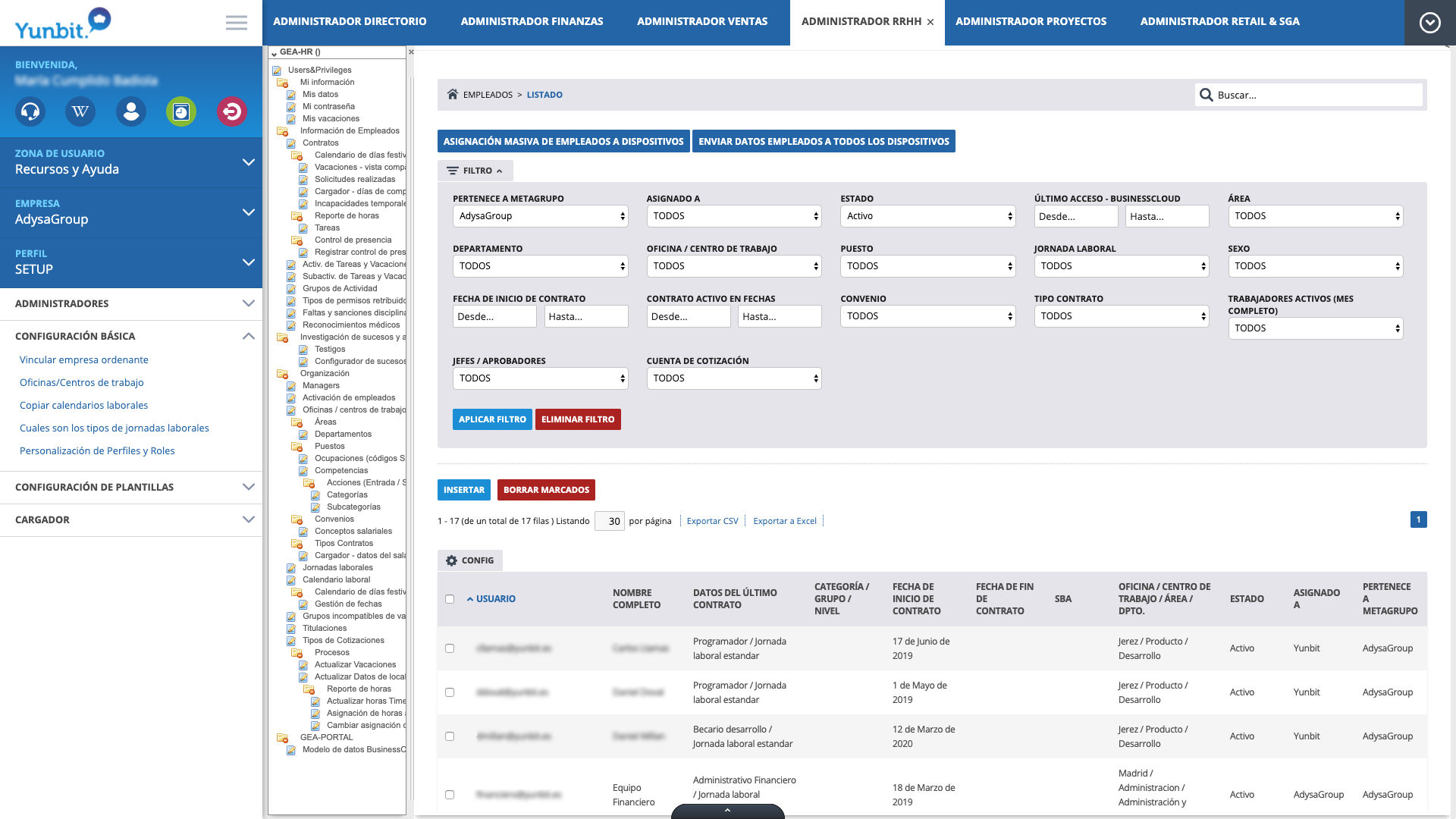 Administrador de RRHH Administrador de RRHH