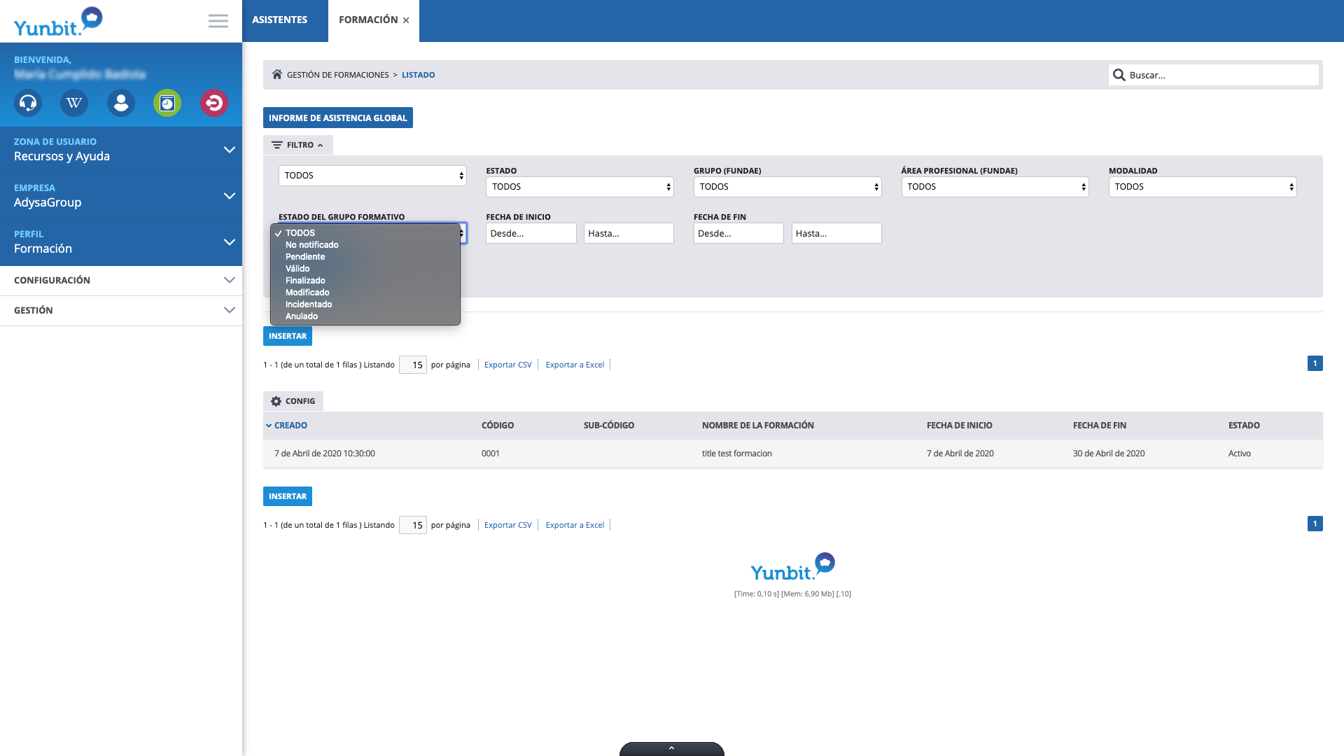 Módulo de formación Módulo de formación