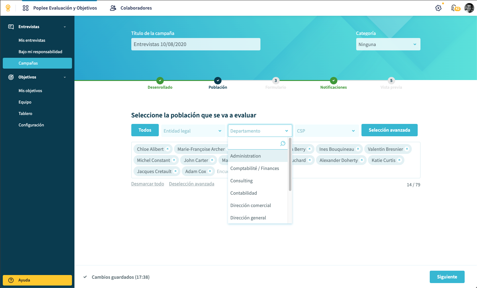 Preparación de la campaña