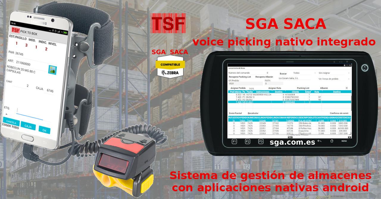 smartphone con adaptador de antebrazo y tablet usando el sistema de gestión de almacenes SGA SACA smartphone con adaptador de antebrazo y tablet usando el sistema de gestión de almacenes SGA SACA