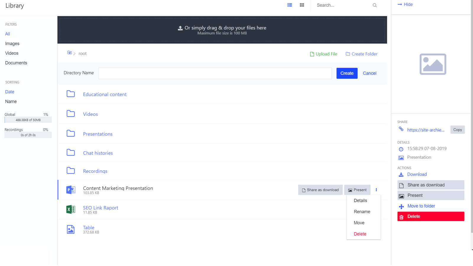 LiveWebinar-storage