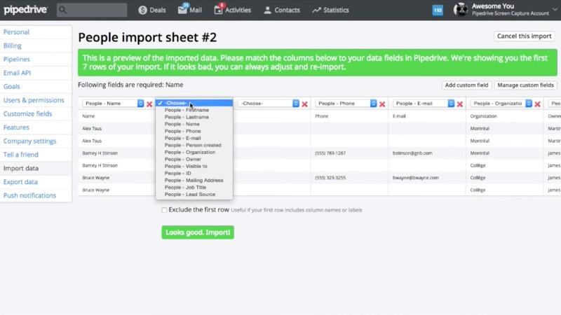 Pipedrive - Importar datos de un CRM anterior