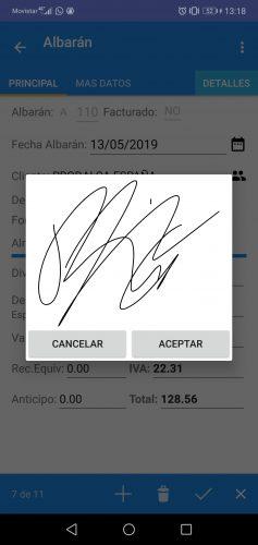Firma de albaranes desde App móvil Firma de albaranes desde App móvil
