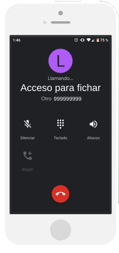 Fichar desde una llamada Fichar desde una llamada