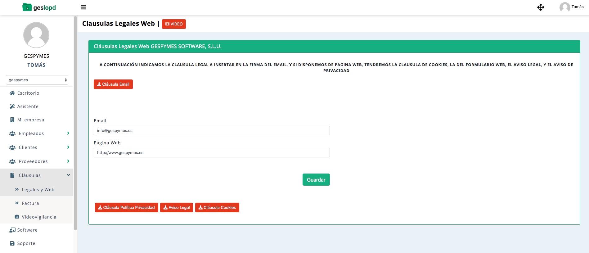 Geslopd - Descarga las cláusulas legales para tu e-mail y página web