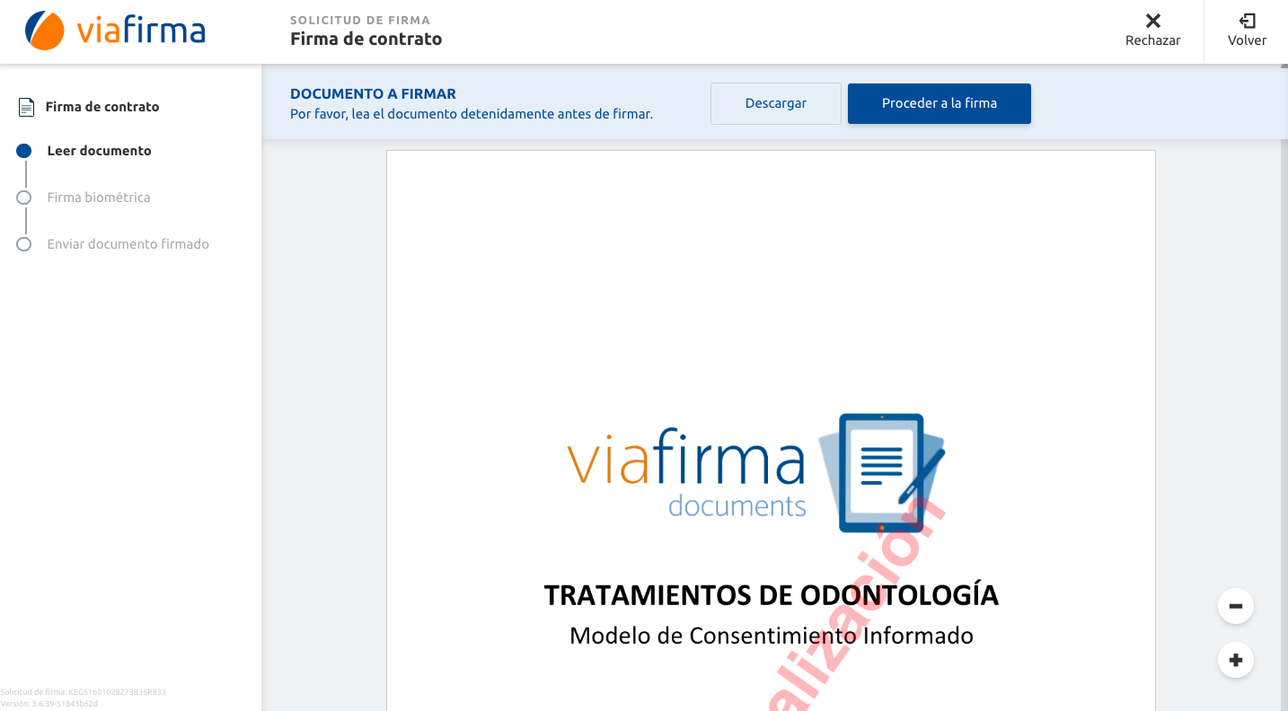 Lectura del contrato