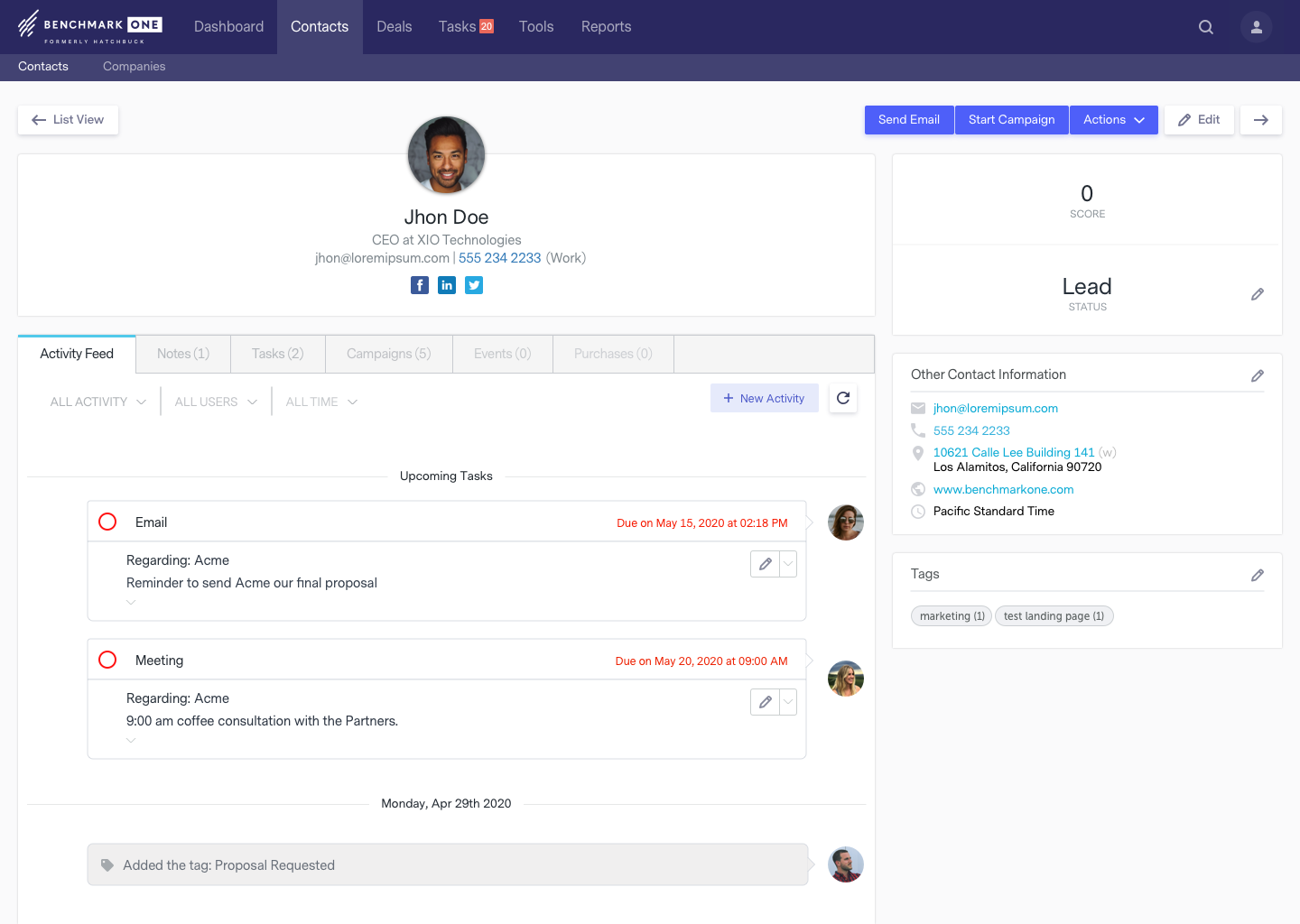 Contact Record View Contact Record View
