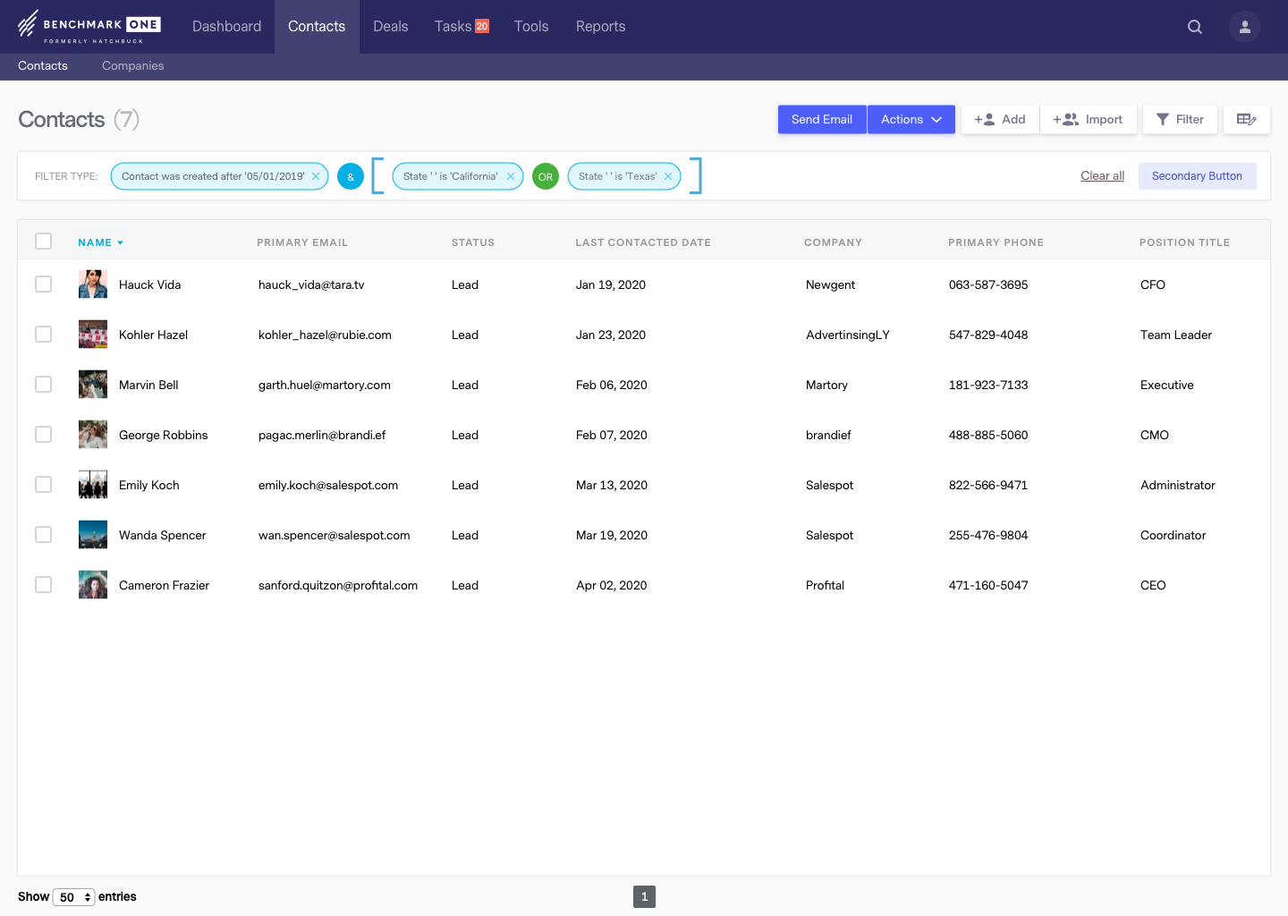 Contact List Views Contact List Views