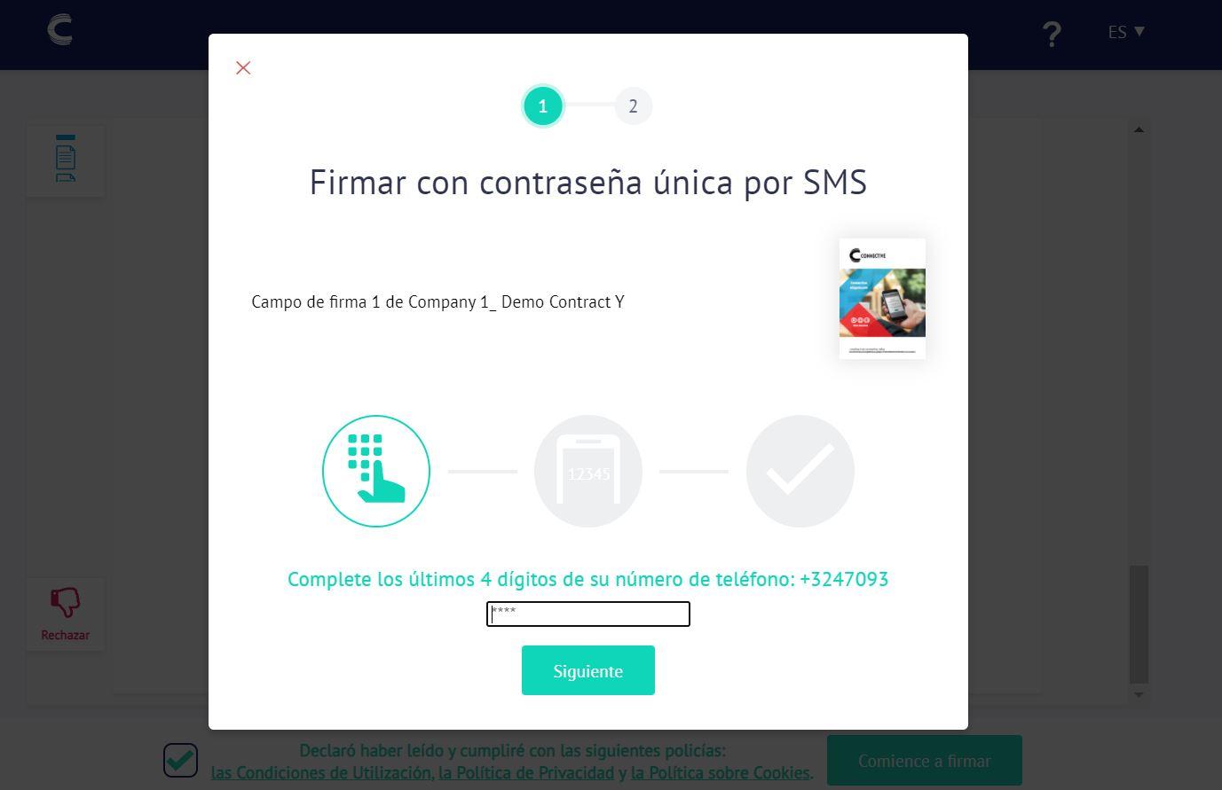 Connective eSignatures - SMS