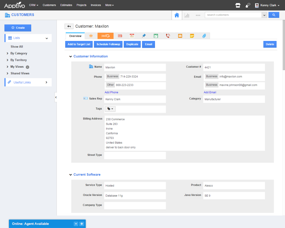 Apptivo CRM - Apptivo CRM-pantalla-2