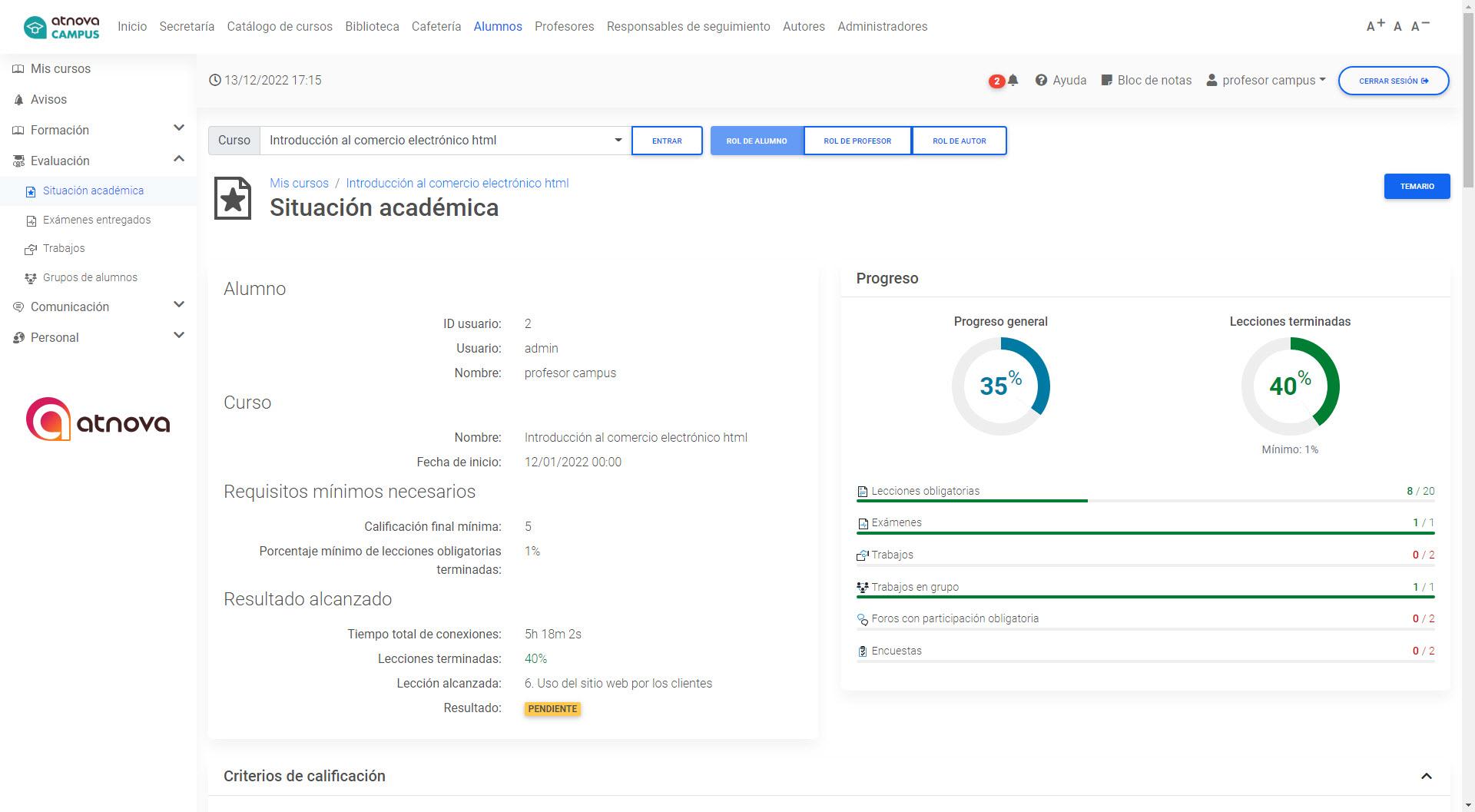 Atnova Campus eLearning - Captura de pantalla 2