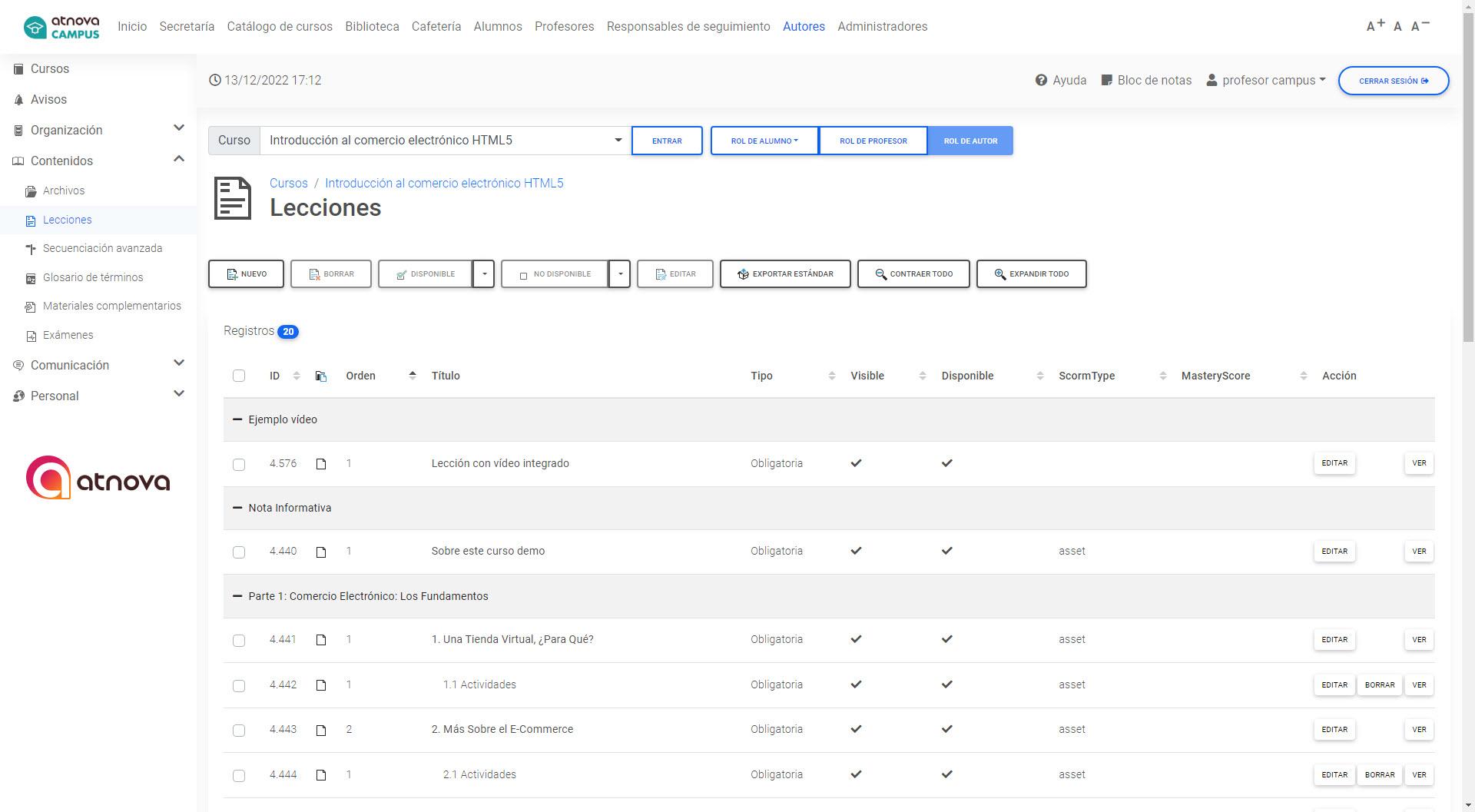 Atnova Campus eLearning - Captura de pantalla 3