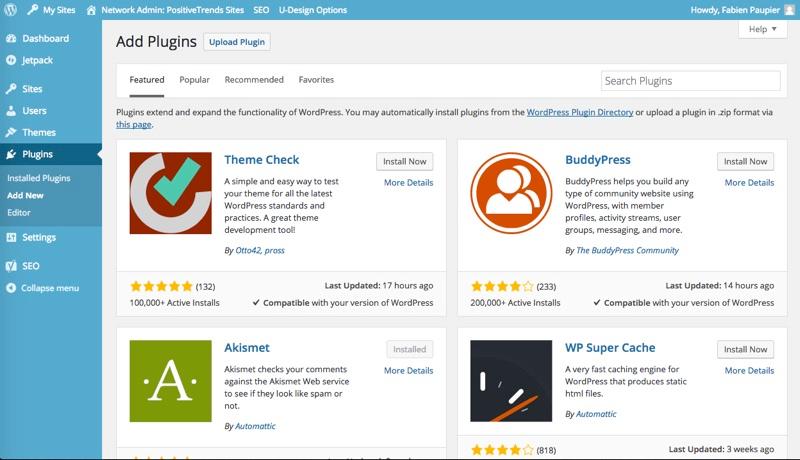 WordPress: Fotos y videos, formulario de contacto, el diseño de respuesta