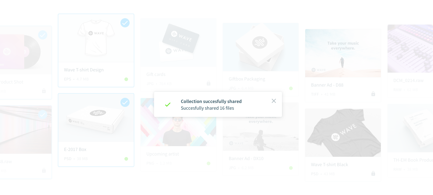 Compartir un conjunto de documentos en un click