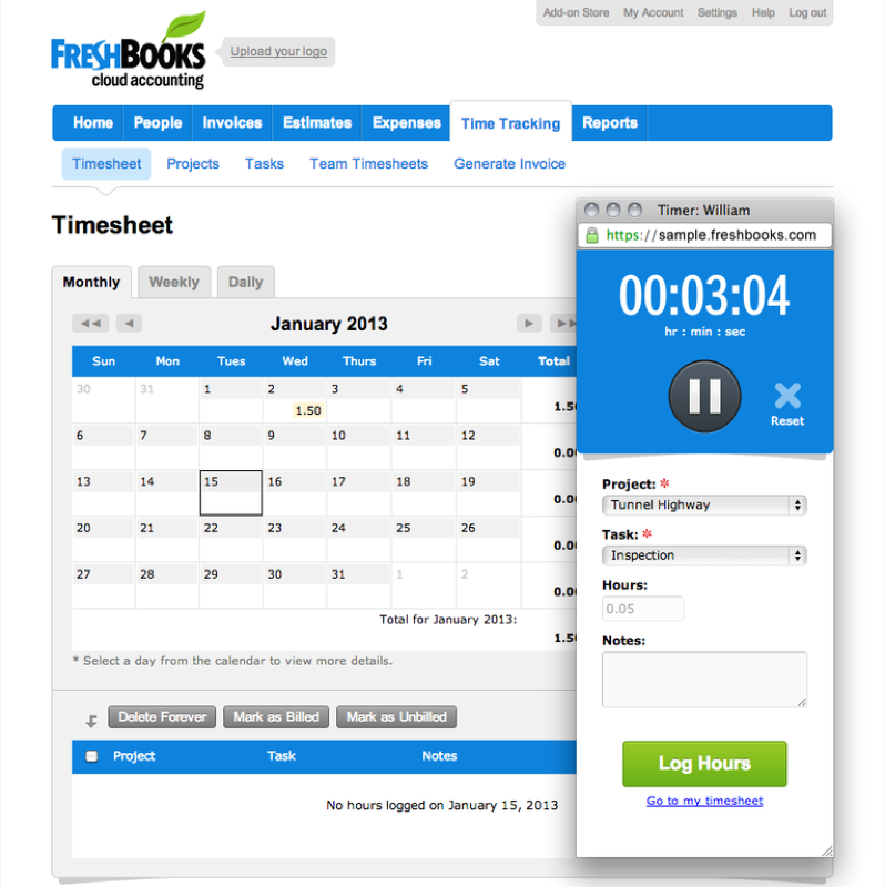 Freshbooks: Los informes de gastos