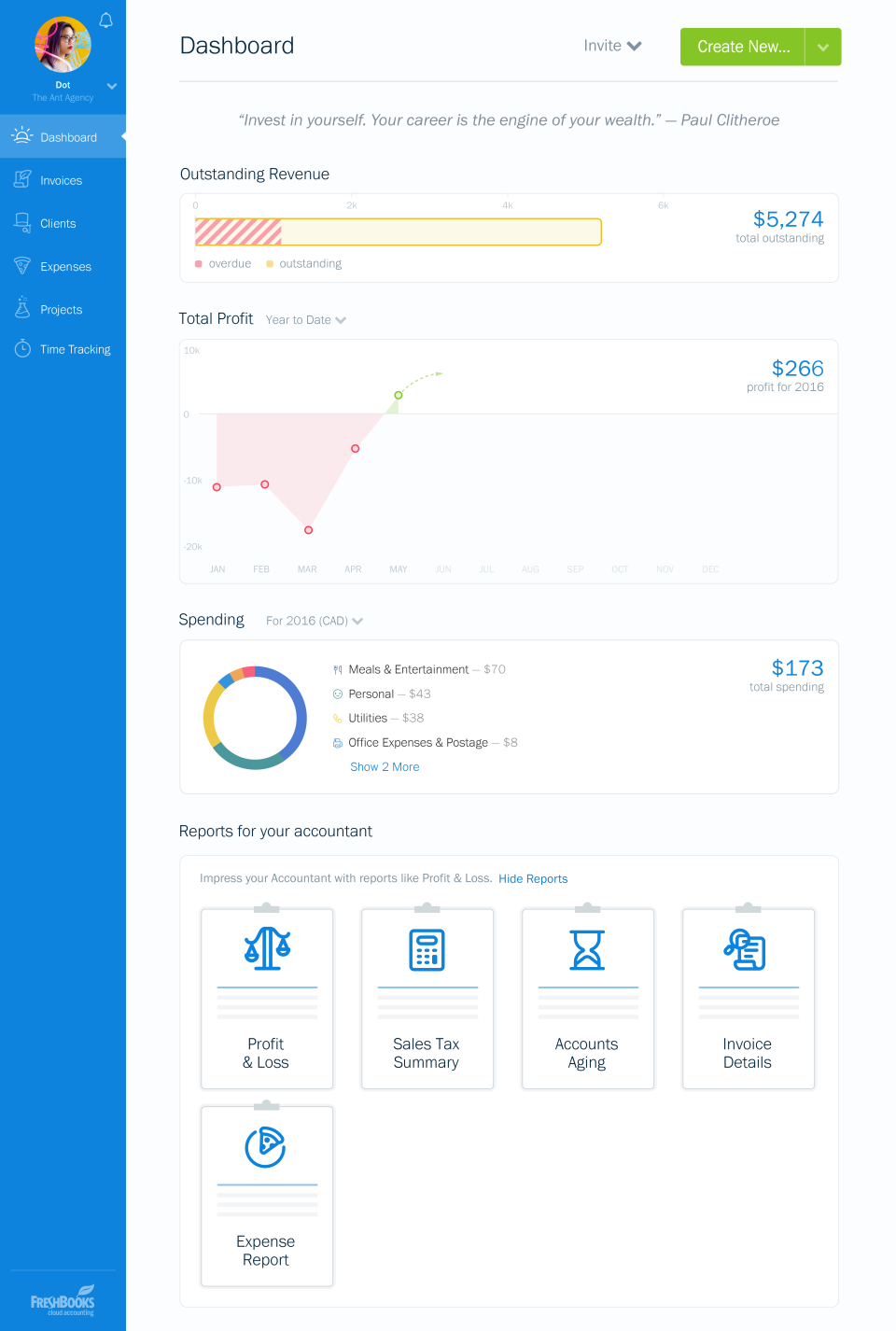 FreshBooks de pantalla-1