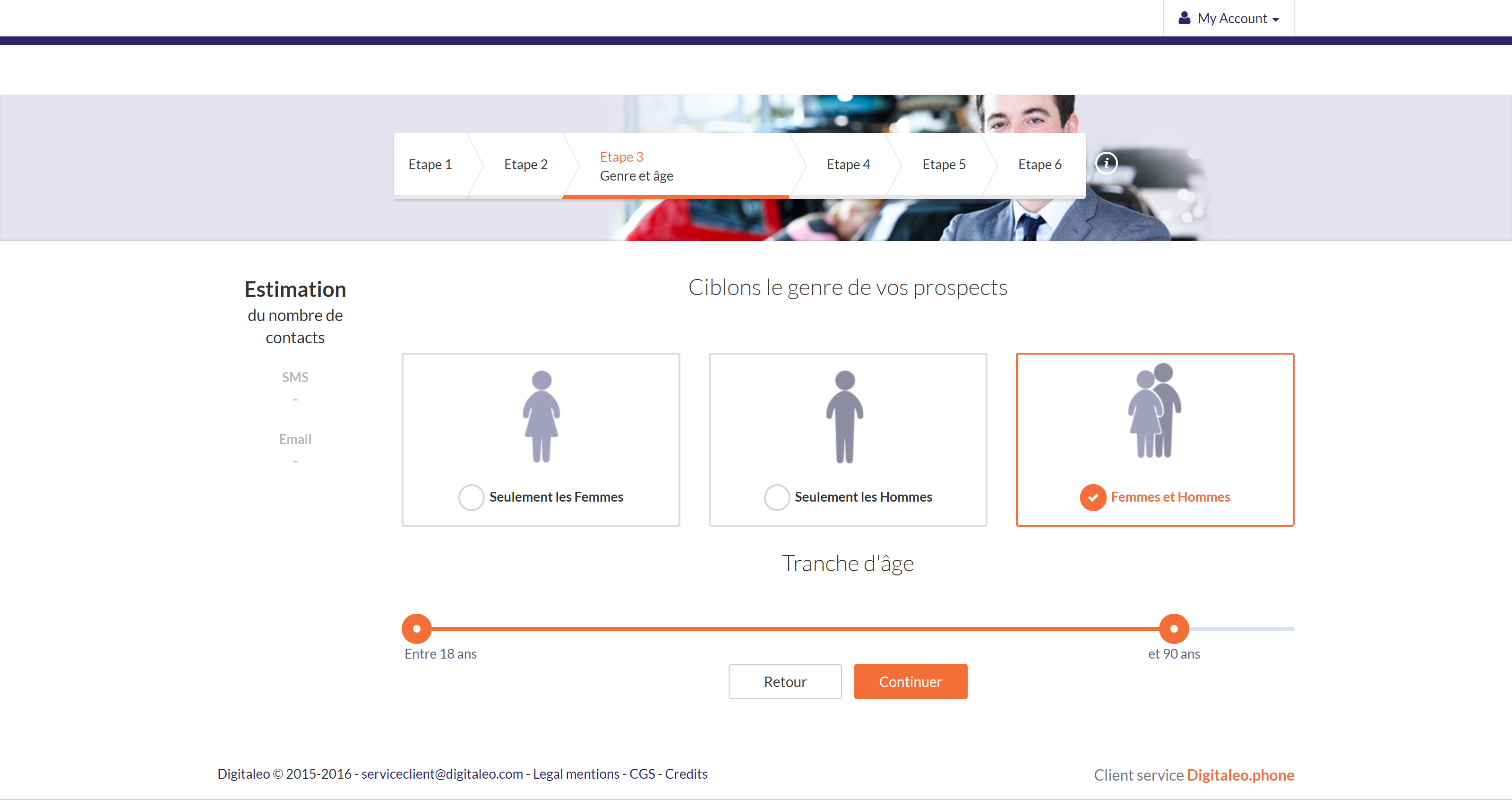 El acceso a 40 millones de B2C y B2B conduce para sus campañas de marketing. El acceso a 40 millones de B2C y B2B conduce para sus campañas de marketing.
