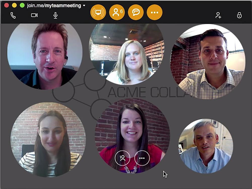 videoconferencia en curso con Join.me